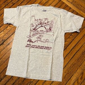 Vintage 90s Mars Comic Graphic Tee Shirt Grey Mens Size Large